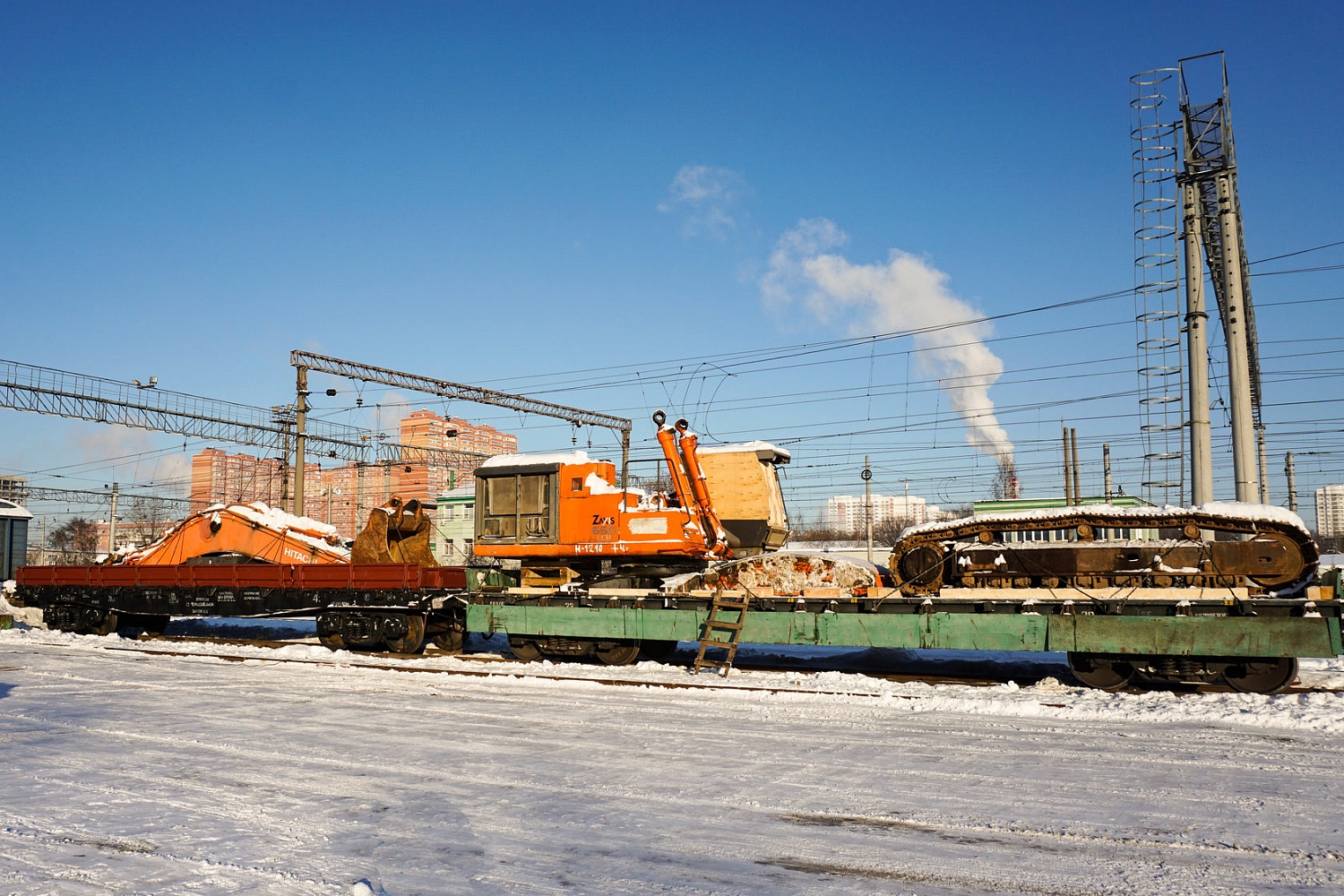 Перевозка экскаватора Hitachi ZX 650LCH в Китай